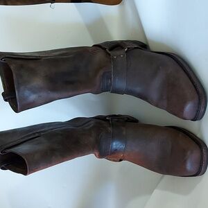 Frye 12 inch boots, size 12 M, brown leather,  very good used condition.